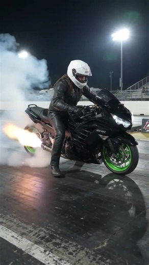 1441cc Monster Launch! Kawasaki ZX-14R Drag Race Start 🚀🔥 #TOPBIKEZ