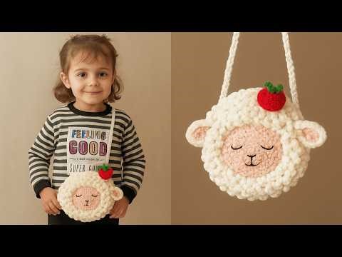 How to Crochet Lamb Bag 🐑 | Crochet Crossbody Bag | Crochet sheep bag