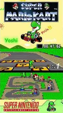 Super Mario Kart Mushroom Cup Mario Circuit 2 Yoshi