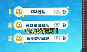 CNCS夺冠了！就在今天！明日晴看CNCS力压英雄联盟和瓦 夺得向前冲major冠军！