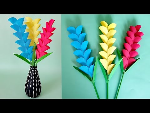 KAĞITTAN KOLAY ÇİÇEK YAPIMI / EASY BEAUTIFUL PAPER FLOWERS IDEAS