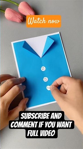 DIY Shirt Card 👔✨ Handmade Craft Idea for Dad | Easy Father’s Day Gift