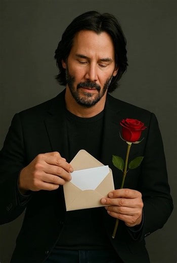 “Keanu Reeves reading a love letter—soft focus, gentle pause, and a quiet moment that feels tender and real. Romance doesn’t have to be loud to be felt deeply.” 💌 #KeanuReeves #LoveLetter #QuietRomance #TimelessPresence
