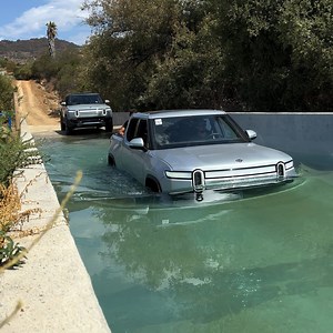 4.7M views · 6.9K reactions | Putting in a little work at the lap pool. ‍♀️​ Driving video was filmed with professional drivers on a closed course designed for testing purposes. Be responsible. Drive safely. | Rivian | Facebook
