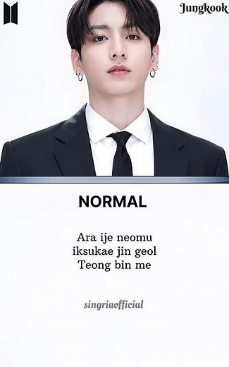 🩶BTS-"Normal Korean ver."Lyrics [Verse 1: Jimin][Pre-Chorus: V, Jung Kook]🩶