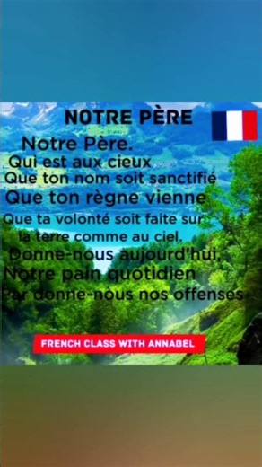 Our Father - In French 🇨🇵 #apprends ‪@Frenchclasswithannabel‬
