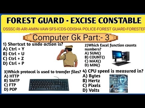 Computer Gk part-3 Questions and Answers || Forest Guard- Forester Excise Constable || MCQs ||
