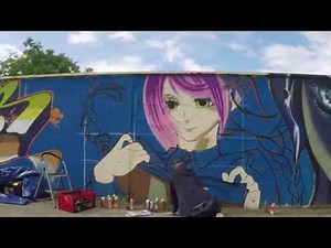 Manga Girl - Spray Paint Art