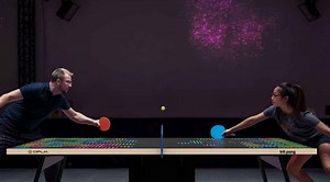 Bit Pong is an interactive digital ping-pong table