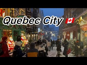 Quebec City 🇨🇦⚜️| Christmas Walking Tour in the snow ❄️🎄| HD 60 fps | November 30, 2025 ASMR Canada