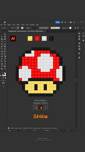 Transform into LEGO 🍄 in Illustrator 🤯 #adobedesign #design #illustrator