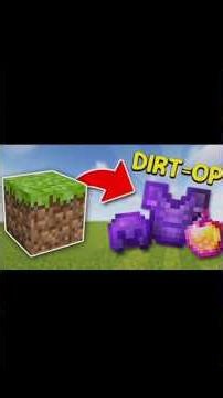 Minecraft But Dirt Drops OP Items 😳🔥 | OP Loot From Dirt #shortsfeed #shortviral #trending