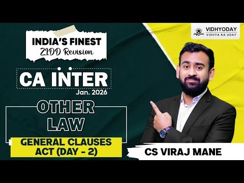GCA PART 2 | OTHER LAW | CA Inter ZIDD Series | Jan 2026 Exam