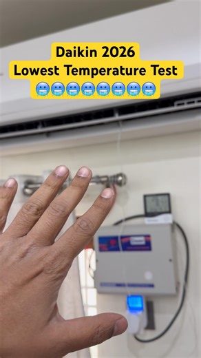 🥶 Daikin 1.5 Ton 5⭐ AC 2026 Model Test 18°C Setting for 1 Hour ❄️⚡️💡How Many Units & Grill Temp?
