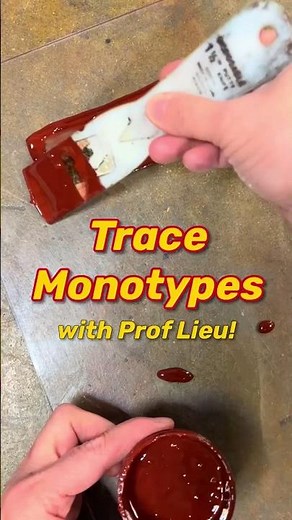 Easy & Fast Printmaking: Trace Monotype Technique #shorts