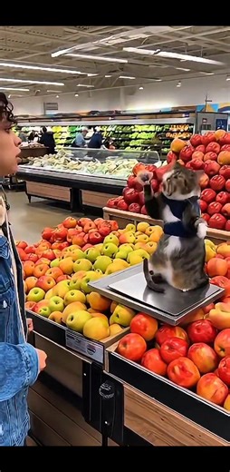 Banana & Apple War Begins! Furious Cat vs Shouting Customer in Store #AngryCatFight #SupermarketChaos #FunnyFruitMoment #USAComedyReels #ViralCatVideo | Kitty Cuddle Club