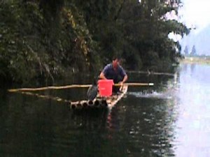 Pesca con cormorán. Cormoran fishing. Río Li. Li River. Guilin. China. 2012