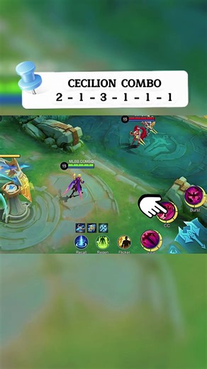 CECILION COMBO FOR BEGINNERS | MLBB ✅ #mlbbcombo #cecilion #MLBBxKOF #MLBBKOFSkinFreeTrial #MLBBxOPPO