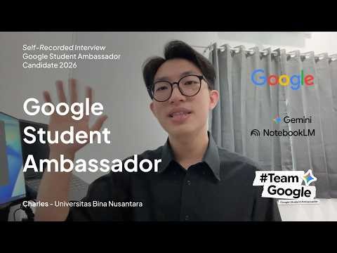 Charles - Kandidat Google Student Ambassador 2026 Indonesia - Universitas Bina Nusantara