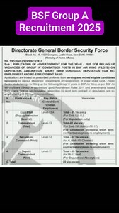 6.6K views · 38 reactions | BSF Group A Recruitment 2025 #bsf | Government Jobs | Facebook