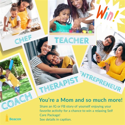 You're a MOM and SO much more and we want to celebrate that! Win a Self-Care package this Mother's Day, that we know you deserve for ALL you do! To be eligible you must: 1. Like our Facebook & Instagram page 2. Ensure your profile is public 3. Tag us in your IG or FB Story doing what you love! Be it for work or as hobby! The winner will be selected at random on May 8th, 2022 | The Beacon Insurance Company Ltd.