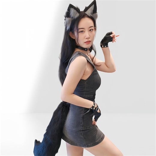 Handmade Realistic Wolf Ears Tail Collar Gloves Set Cosplay Costume Gifts for Valentine Birthday Masquerade Party Live Stream Roleplay - Etsy Australia