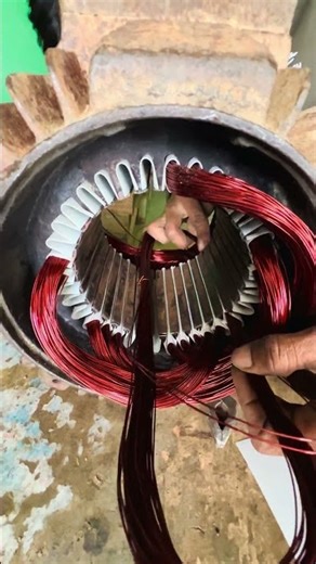 5Hp Three Phase Motor Winding || #sintuelectrical #electric #shorts