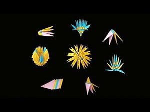 3d origami | How to fold 3d origami pieces | 3d origami basics | 3D摺紙基礎，三角片8種基礎插法介紹