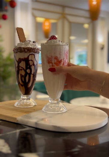 Milkshakes Fraise et Chocolat à La Vigna