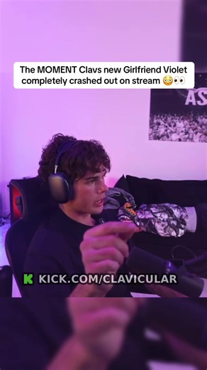 The MOMENT Clavs new Girlfriend Violet completely crashed out on Clavicular on stream 😳👀 #clavicular