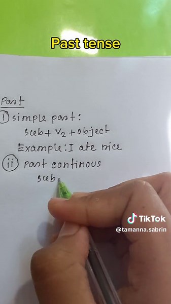 Understanding Past Tense Structures in English