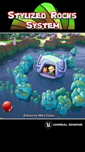 New Level design example on a Zelda game using Stylized Rocks System on Unreal Engine