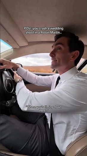 Surprising couple with Aston Martin on their wedding day!!