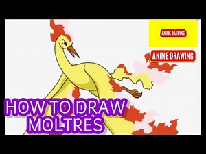HOW TO DRAW MOLTRES FROM POKEMON | ANIME DRAWING