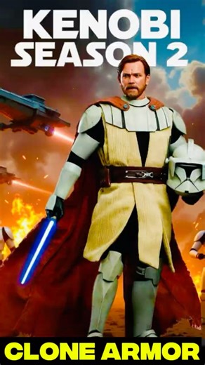 Ewan McGregor Teases Star Wars Obi-Wan Kenobi Season 2 with Clone Wars Armor! #shorts #starwars