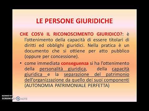 LE PERSONE GIURIDICHE