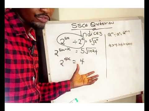 INDICES: SSCE PAST QUESTION