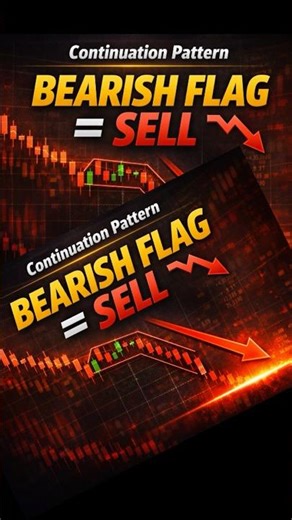 Bearish Flag Pattern = Price Crash?📉 #trading #stockmarket #candlestickpatterns #priceaction #nifty