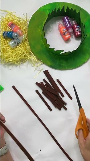 Crafting an Easter Bonnet with Cardboard and Paint | Easy DIY Easter Decorations