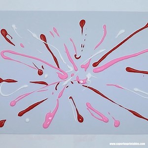 Cosmos flower scrape art! Big, bright, beautiful flowers that make the perfect addition to your "wall flower garden". These are part 3 in our scrape art flower series. https://www.thecrafttrain.com/cosmos-scrape-art/ | The Craft Train