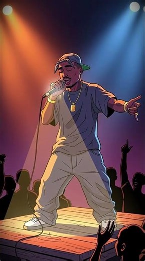 “Tupac Reimagined as a Cartoon 🎤🔥 Legendary Look!”