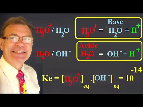 Notions sur les ampholytes, l’autoprotolyse, le Ke / pKe (eau)