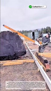 Giant Chainsaw vs Massive Log — Precision Wood Cutting Explained #craftedeveryday