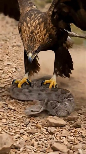 amazing golden eagle hunting rattle snake