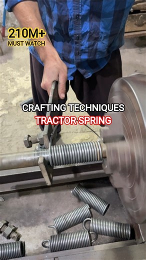 Making Tractor Spring #springmaster #machine #agriculture #textile #video