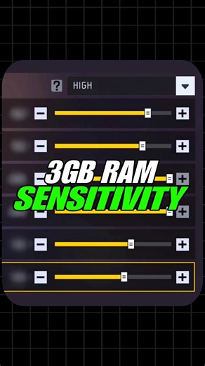 3GB Ram Best Sensitivity 🔥 | Best Sensitivity For Free Fire