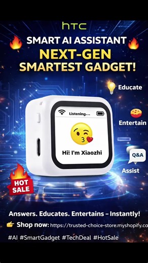 🚀 Meet the Future of Smart AI – Small Device, BIG Intelligence! Say hello to your new personal assistant! This powerful AI smart companion can answer questions, educate, entertain, and support your daily life — all in one compact device. Perfect for kids, students, and curious minds who love learning and exploring. Just turn it on and start chatting instantly! 🔥 Hot trending gadget — don’t miss out! Upgrade your tech game today and experience smart living like never before. 👉 Shop now: https: