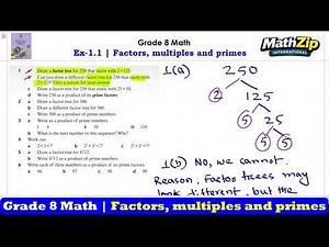 Cambridge Workbook 8 | Exercise 1.1 | Part 1 — Factor Trees Explained