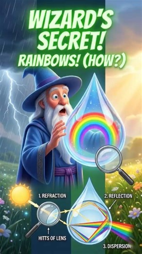 Wait for the Magic Rainbow! 🌈✨ #Shorts #KidsScience #sciencefacts #viralshort #toddlerlearning