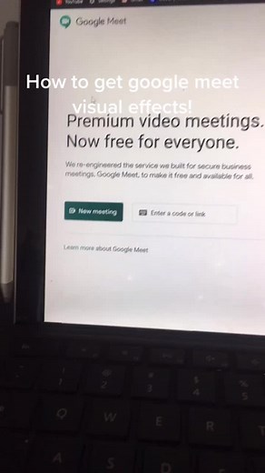How to get visual effects in google meet! #fyp #student #schoolhack #googlemeet #effects